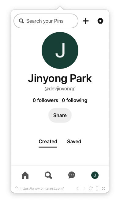 Pinterest Profile Page